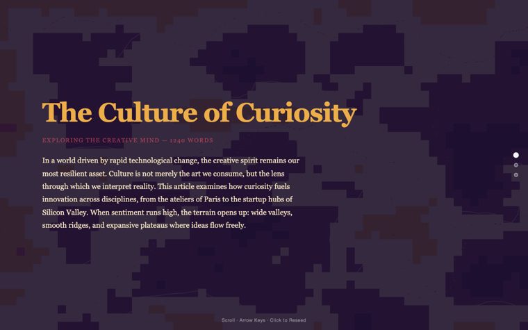 Generative Editorial Topography