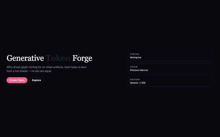 Generative Token Forge